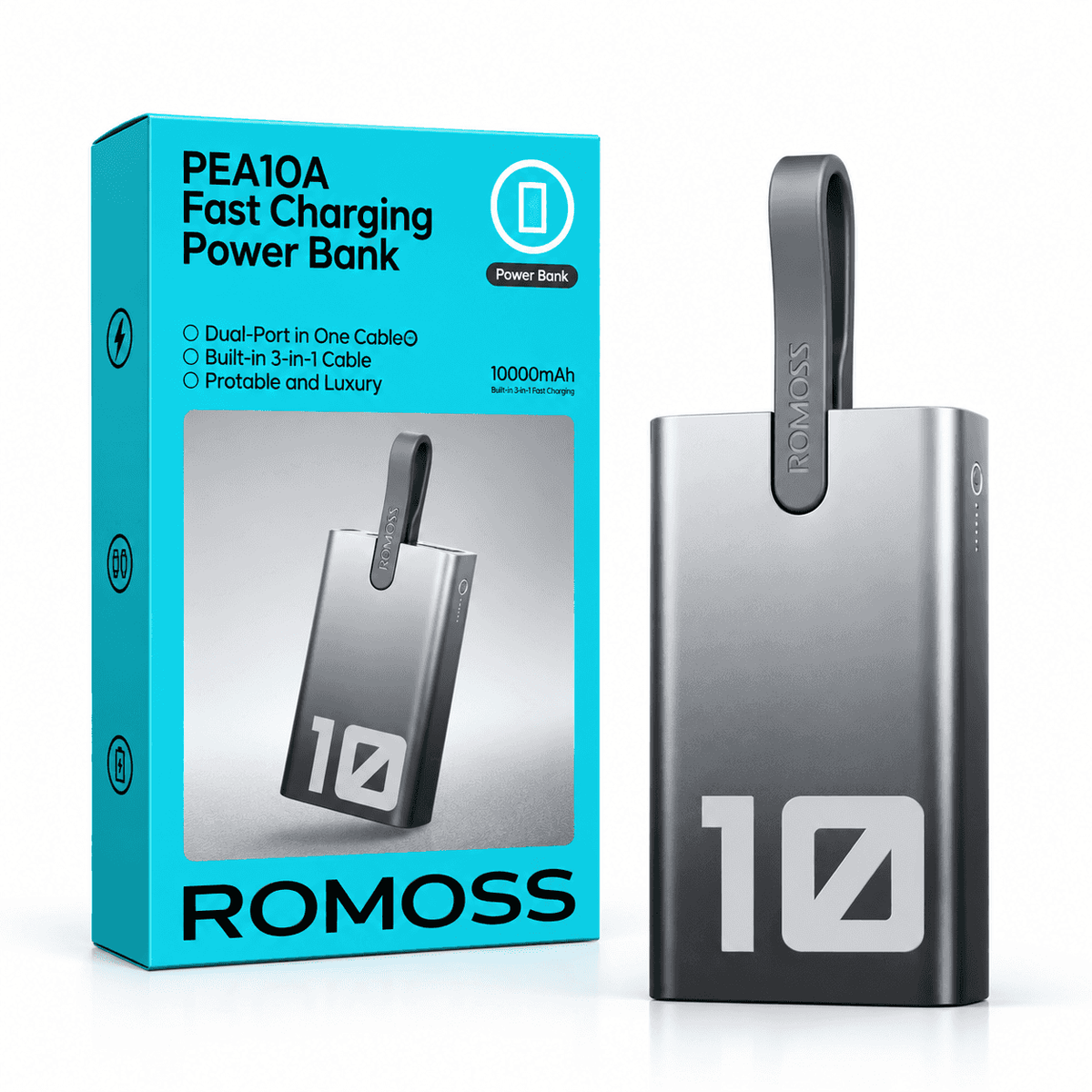 ROMOSS PEA10A 10000mAh 22.5W fast charging power bank 