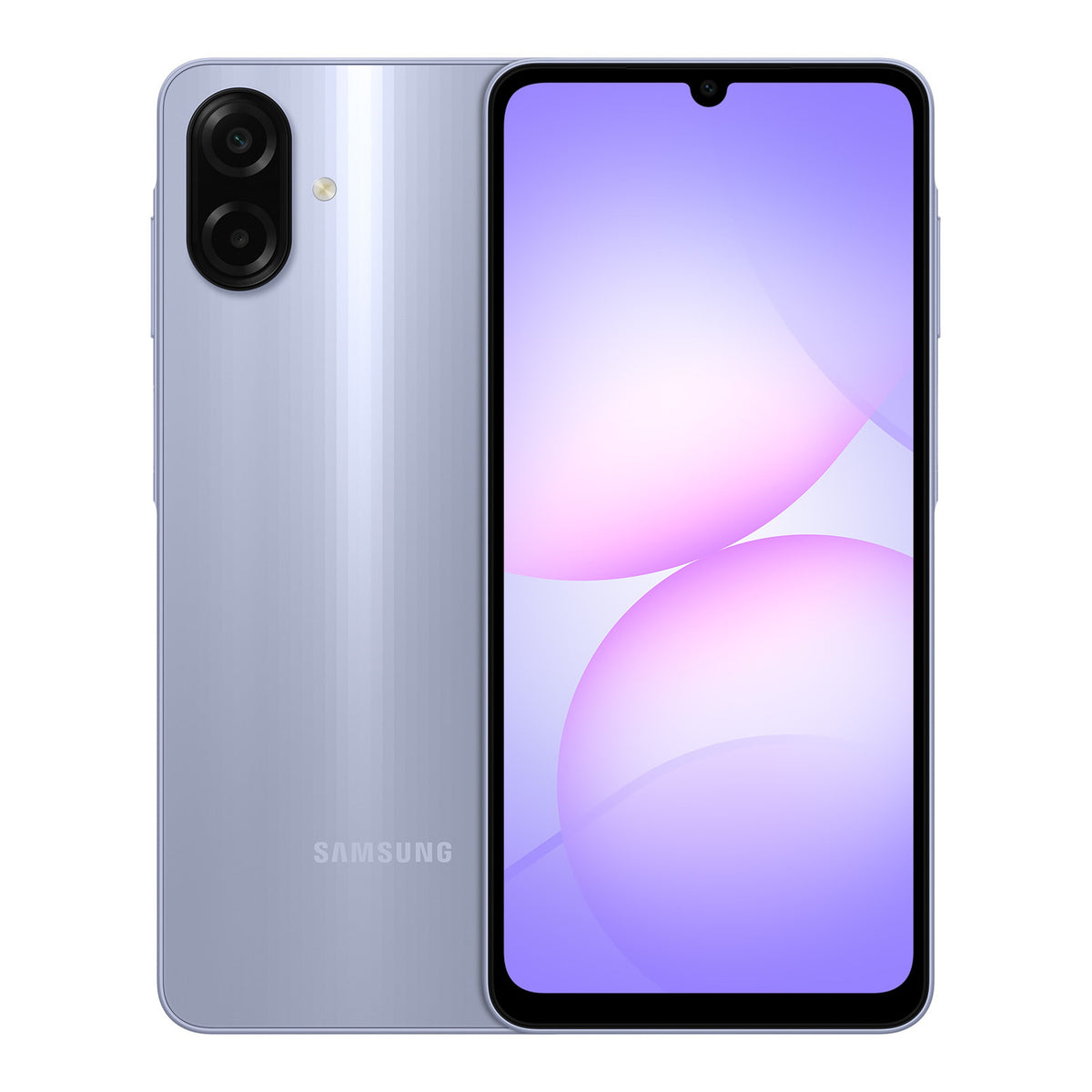 Samsung Galaxy A07 Light Violet front and back