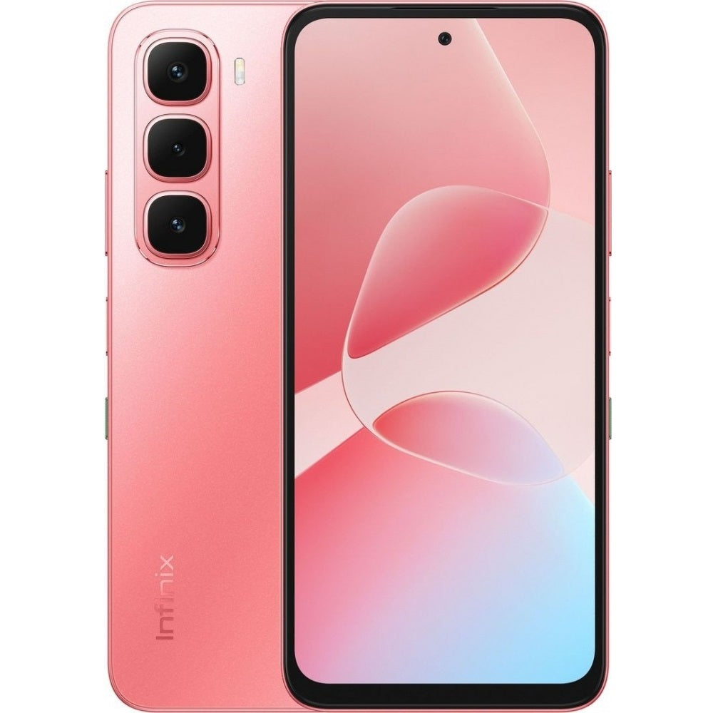 Infinix HOT 60i Neon Red front and back product photo