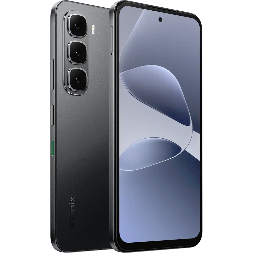 Infinix HOT 60i Sleek Black front and back product photo