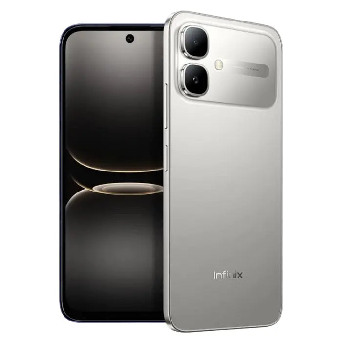 Infinix SMART 20 Polaris Titanium phone front and back