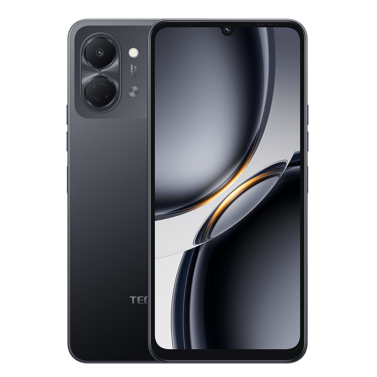TECNO Spark Go 3 Ink Black smartphone front and back product image