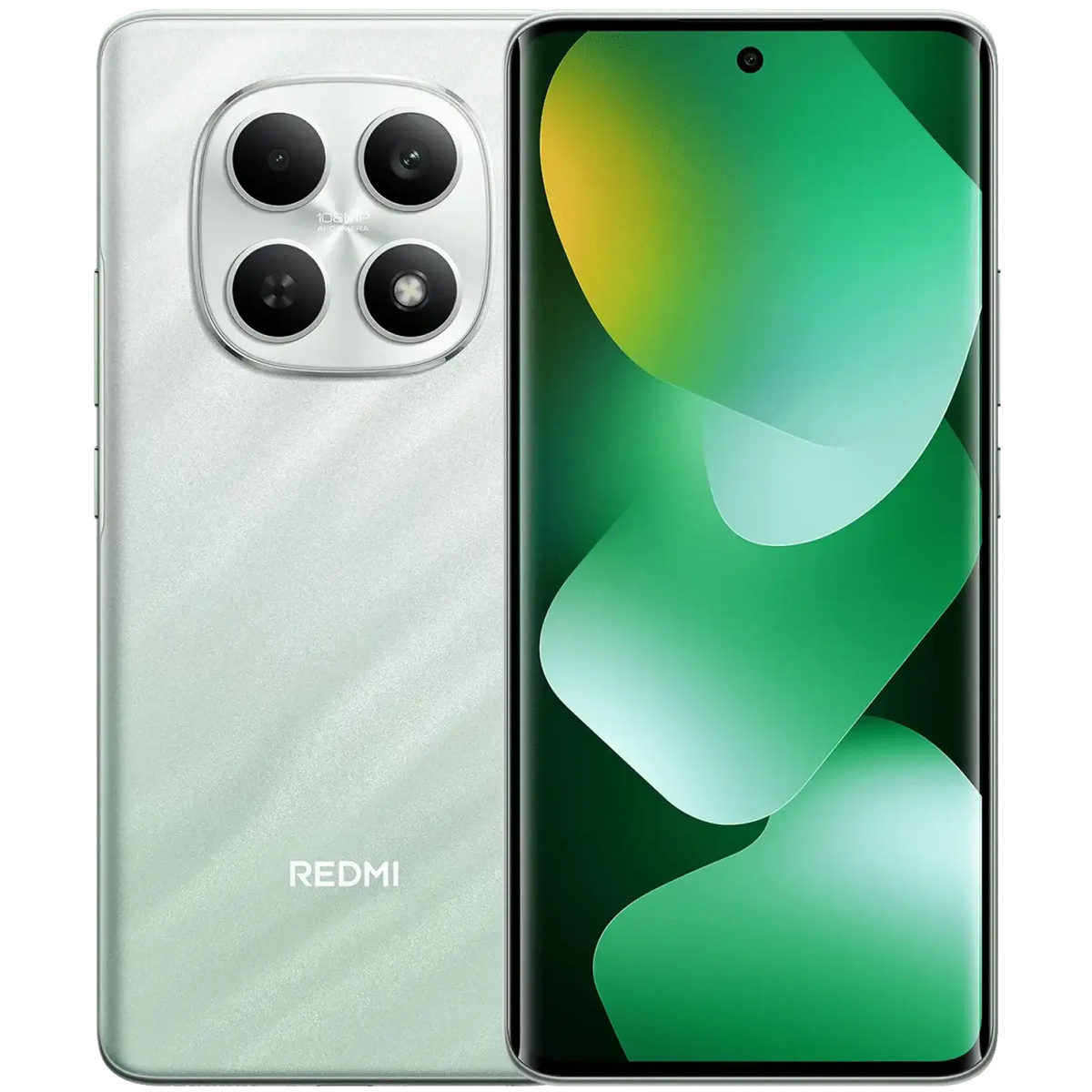 Redmi Note 15 Forest Green front and rear