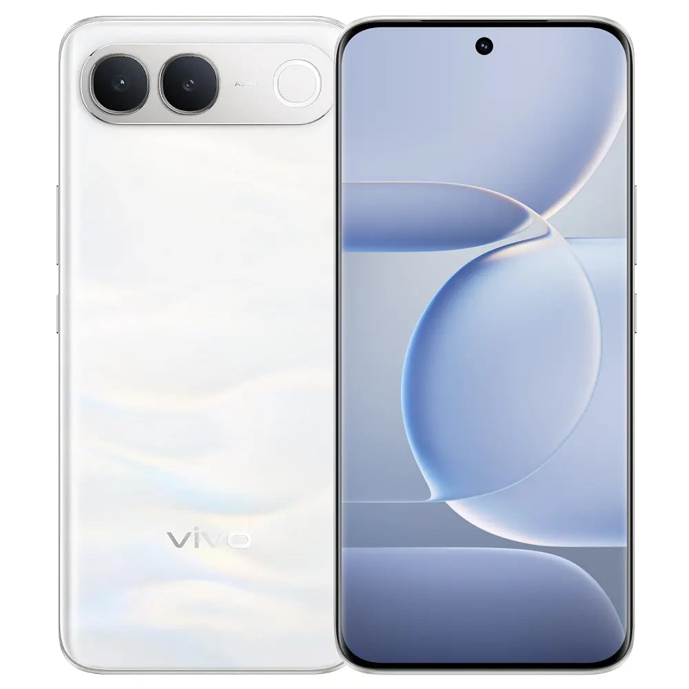 Vivo V80 Lite Silk White front and back