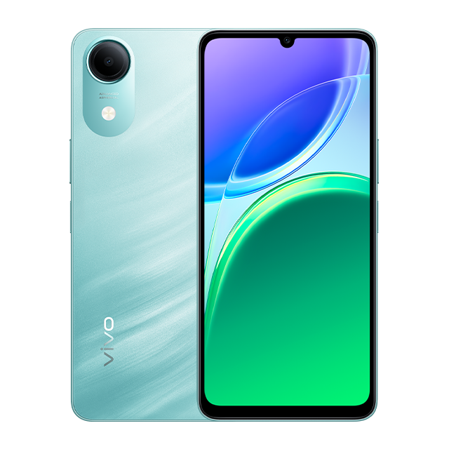 Vivo Y05e Teal front and rear